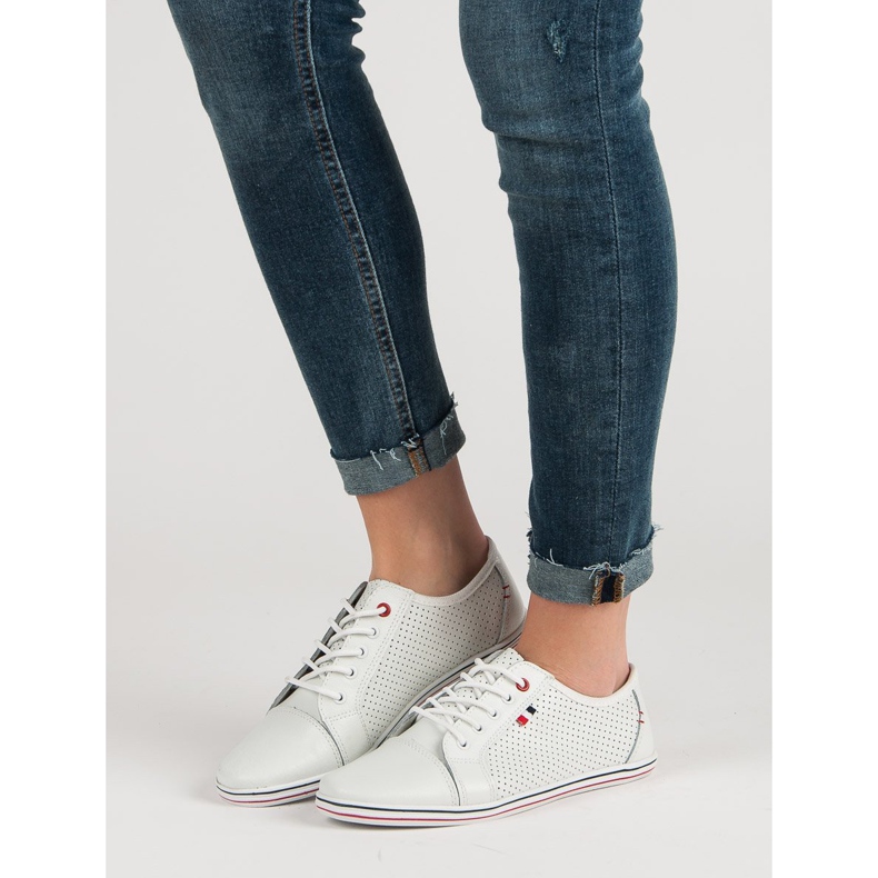 Filippo Sapatos de couro a céu aberto branco 1