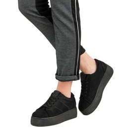 Calçados esportivos de camurça preto 2