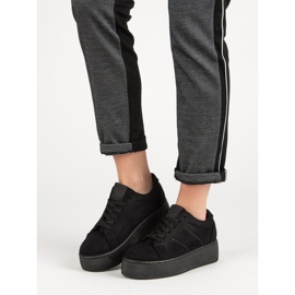 Calçados esportivos de camurça preto 1