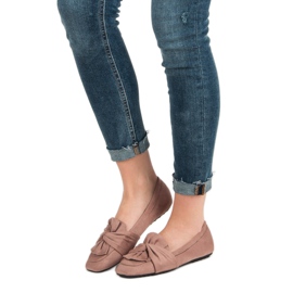 Bailarinas de camurça em pó rosa 1