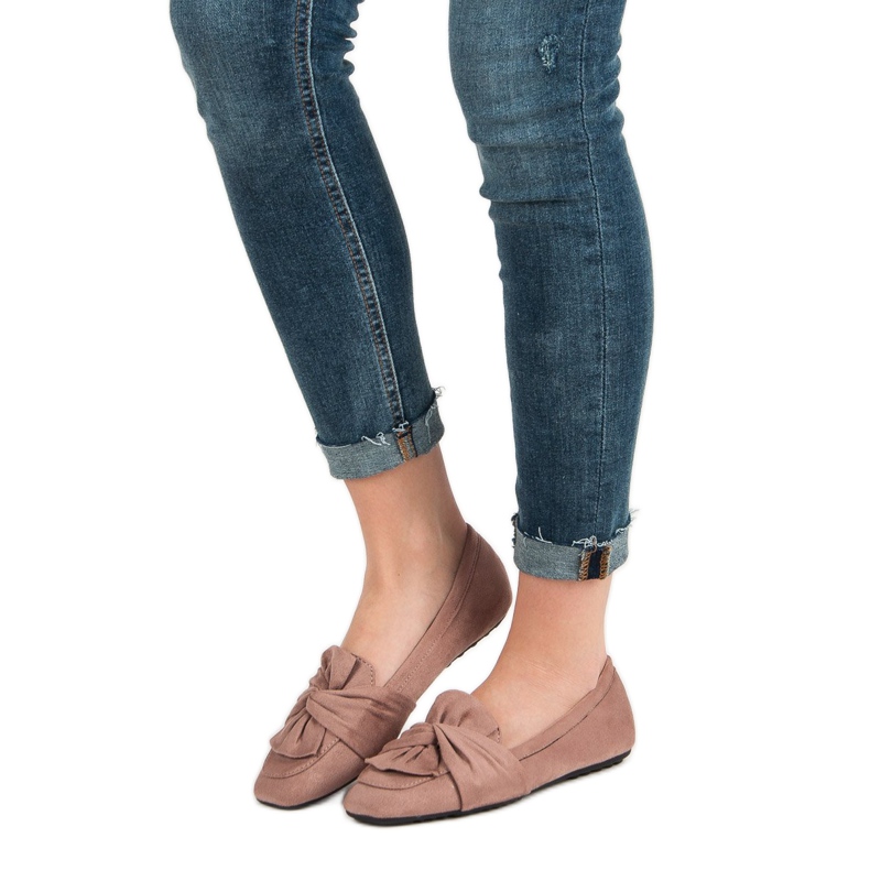 Bailarinas de camurça em pó rosa 1