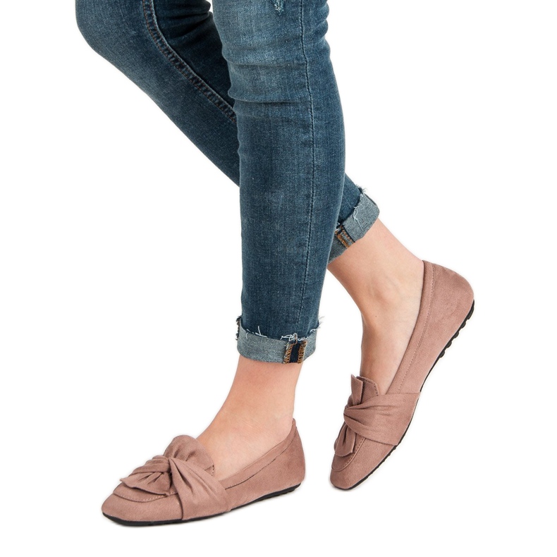 Bailarinas de camurça em pó rosa 2