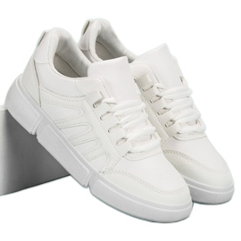 Calçados esportivos confortáveis branco 4