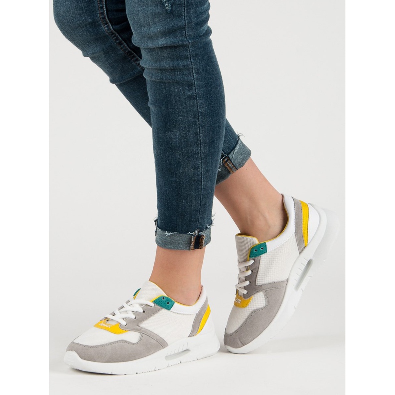 Calçados esportivos de amarrar branco multicolorido 2