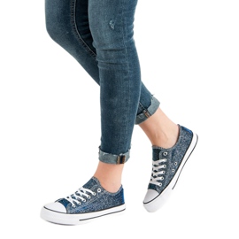 Tênis azul marinho com glitter 2