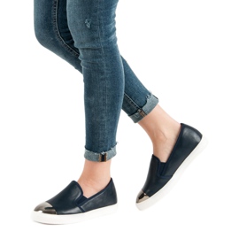 Queen Bee Slipons elegantes azul 1