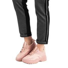 Small Swan Tênis rosa na plataforma 1