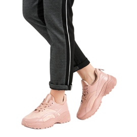 Small Swan Tênis rosa na plataforma 2