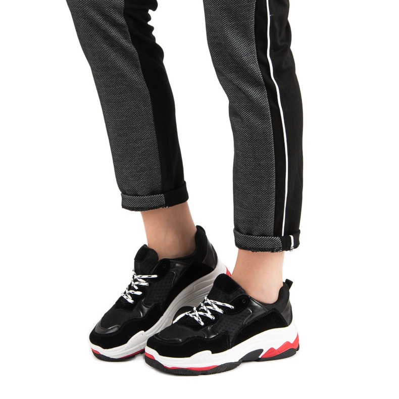 Small Swan Tênis na plataforma preto 1