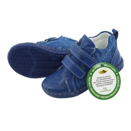 Sapatos de couro para menino com Velcro Ren But 1429 azul 4