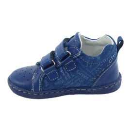 Sapatos de couro para menino com Velcro Ren But 1429 azul 2