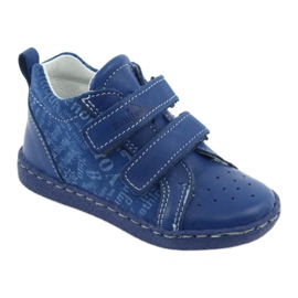 Sapatos de couro para menino com Velcro Ren But 1429 azul 1