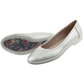 Sergio Leone Silver Women's Ballerinas BL607 prata 5