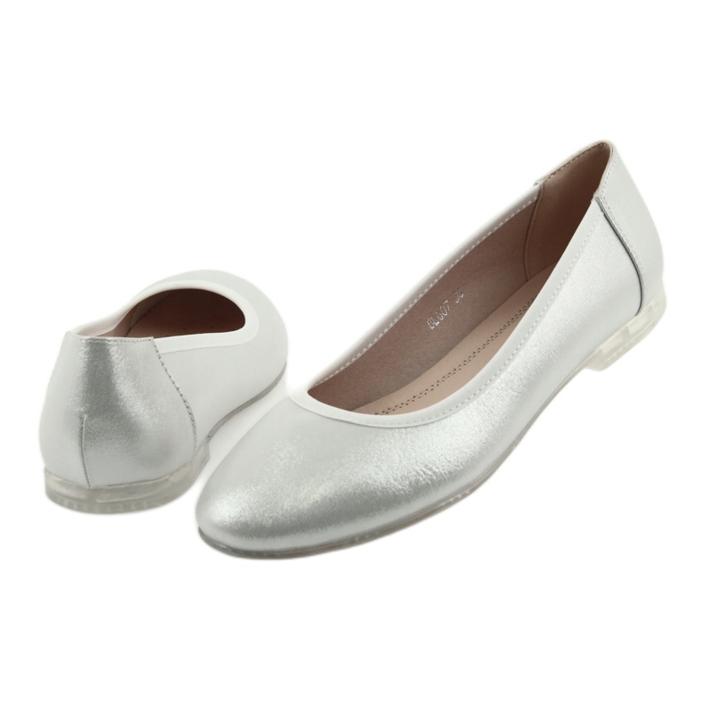 Sergio Leone Silver Women's Ballerinas BL607 prata 4