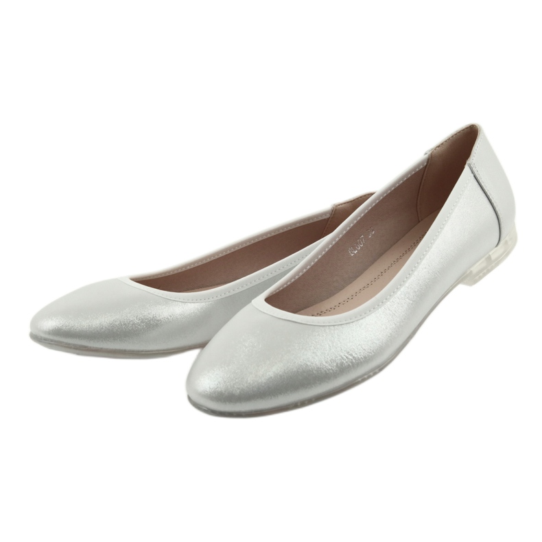 Sergio Leone Silver Women's Ballerinas BL607 prata 3