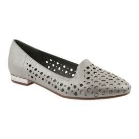 M.Daszyński Sapatos femininos elegantes Lordsy SA151 bege 1