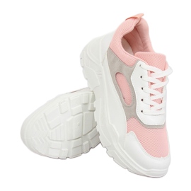 Tênis esportivos rosa LV78P branco e rosa 1