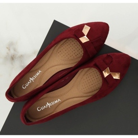 Bailarinas marrons femininas JM3550J Burdeo vermelho 1