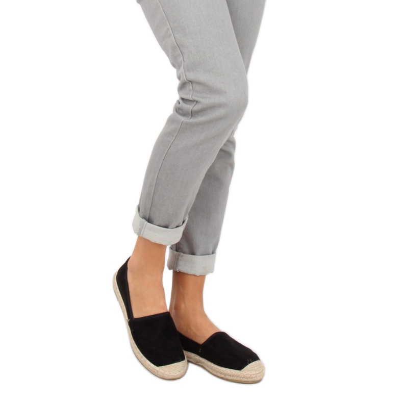 AF40 Alpercatas de camurça preta preto 2