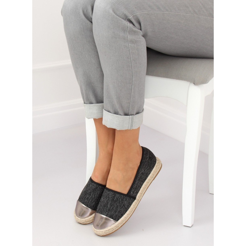 Alpercatas de lona preta A-9267 Black preto 1