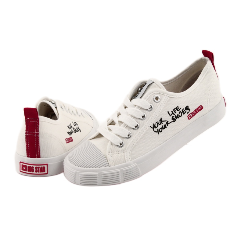 Tênis com amarrado White Big Star 274825 branco vermelho 4