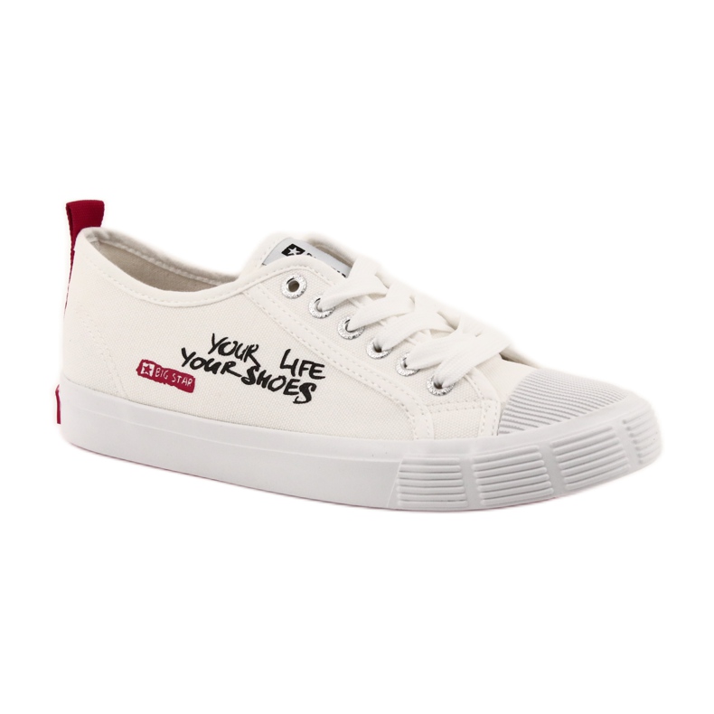 Tênis com amarrado White Big Star 274825 branco vermelho 1
