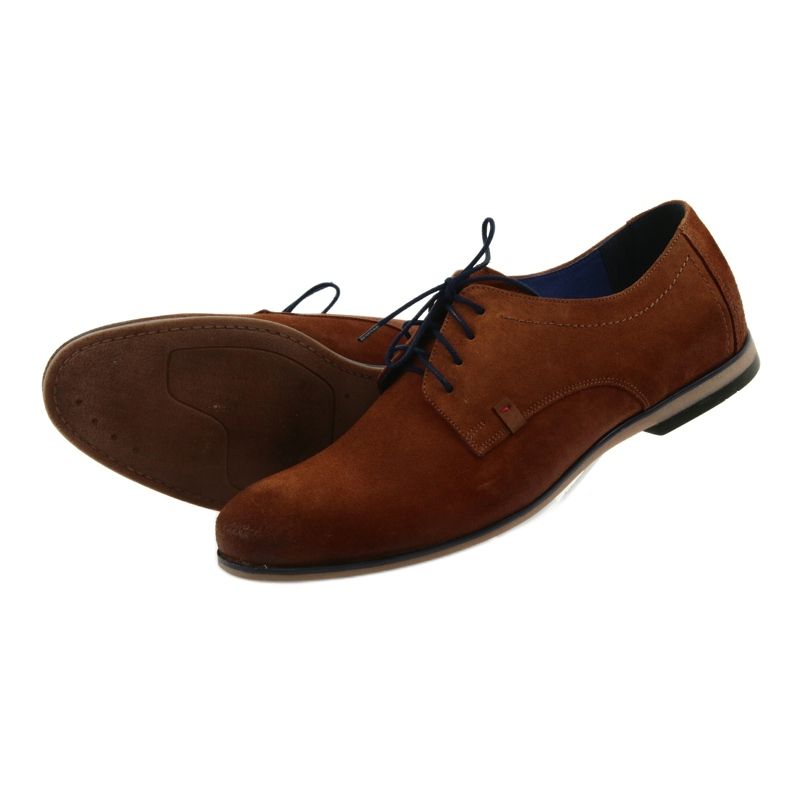 Nikopol Sapatos de couro masculino camurça 1709 camelo bege 5