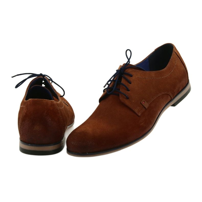 Nikopol Sapatos de couro masculino camurça 1709 camelo bege 4