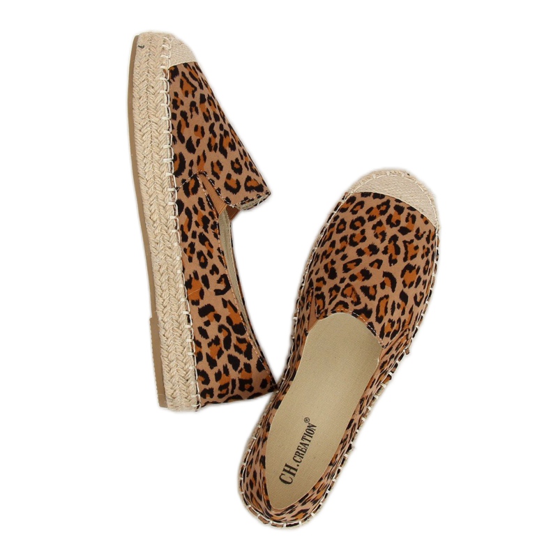 Alpercatas leopardo 180-5 Leopardo feminino castanho multicolorido 1