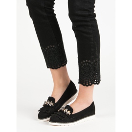 Lucky Shoes Mocassins com enfeites preto 2 Lucky Shoes Mocassins com enfeites preto 2