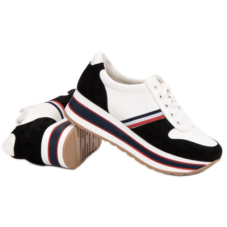 Seastar Tênis da moda branco preto multicolorido 2