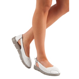 Filippo Bailarinas de couro branco 1