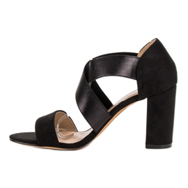 Super Mode Sandálias pretas de salto alto preto 1