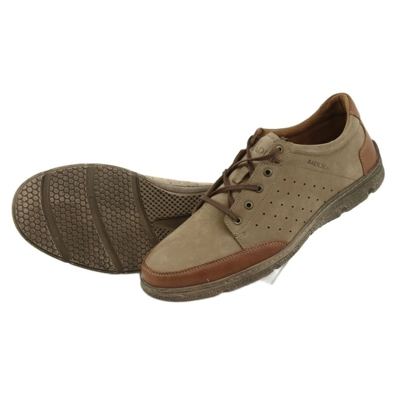Sapatos masculinos Badura 3524 bege / marrom 4
