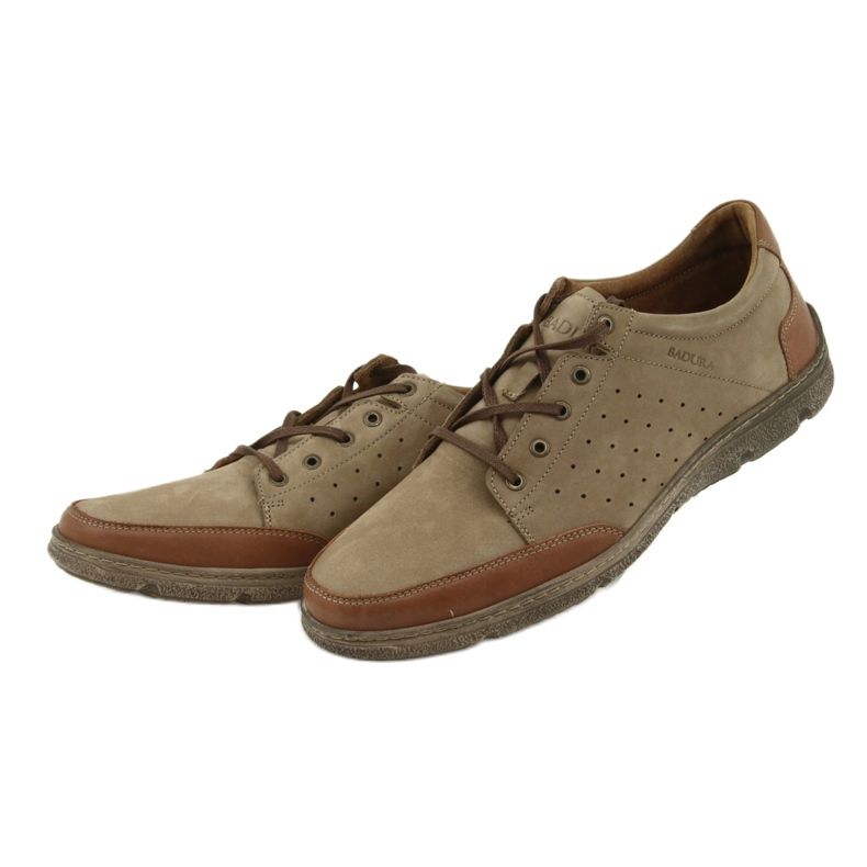 Sapatos masculinos Badura 3524 bege / marrom 3