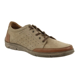 Sapatos masculinos Badura 3524 bege / marrom 1