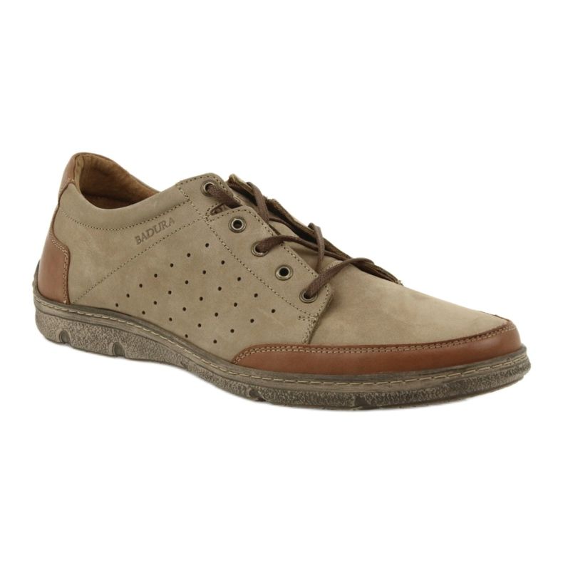 Sapatos masculinos Badura 3524 bege / marrom 1