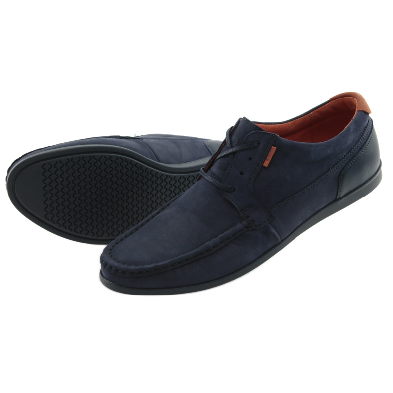Mocassins amarrados Badura 3175 azul marinho laranja azul-marinho 5