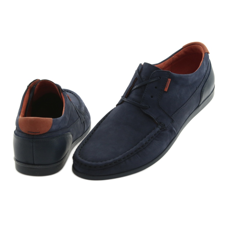 Mocassins amarrados Badura 3175 azul marinho laranja azul-marinho 4