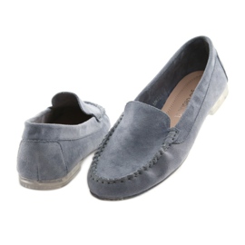 Mocassins femininos de camurça Sergio Leone 721 azul 4