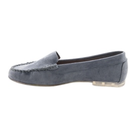 Mocassins femininos de camurça Sergio Leone 721 azul 2