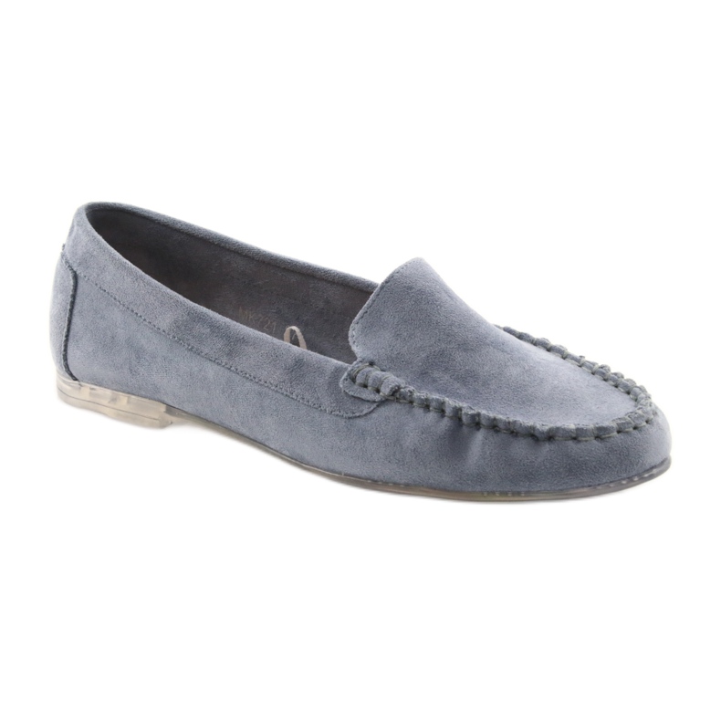 Mocassins femininos de camurça Sergio Leone 721 azul 1