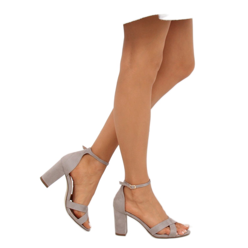 Sandálias em um poste cinza NF-40P Gray 1 Sandálias em um poste cinza NF-40P Gray 1