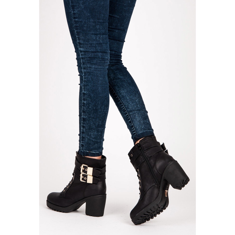 Botas Confortáveis Com Pele preto 1 Botas Confortáveis Com Pele preto 1