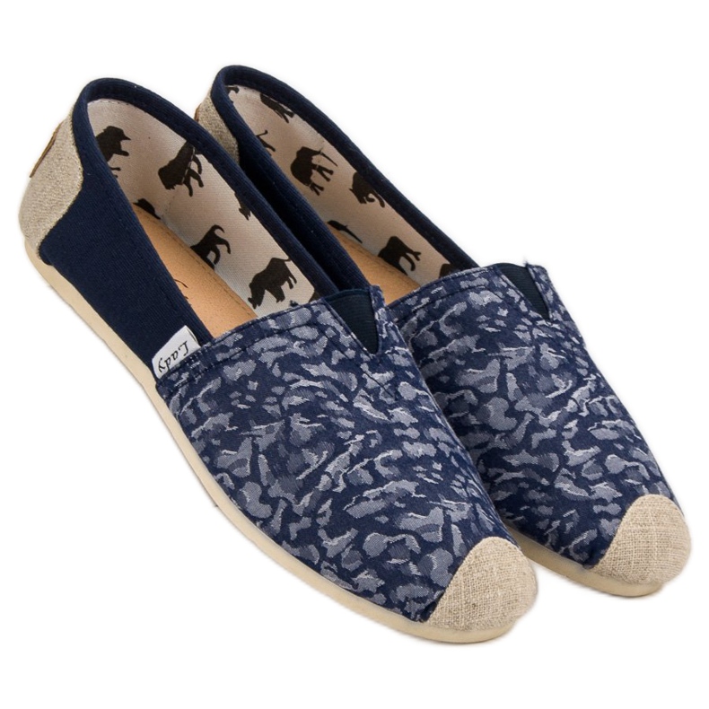 L. Day Blue Slipons preto azul 2