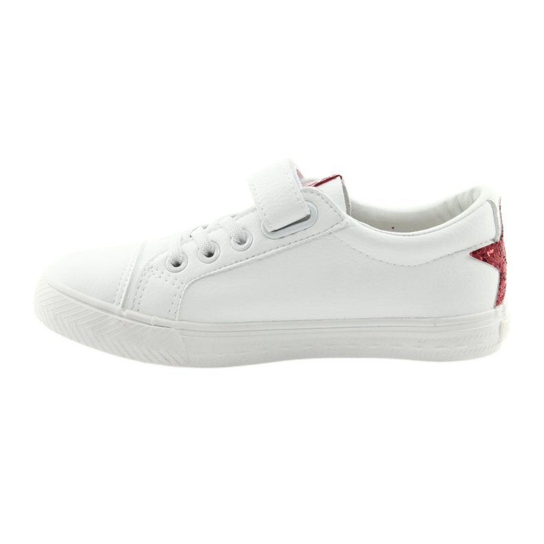 Big Star Tênis de velcro estrela grande 374102 branco vermelho 2