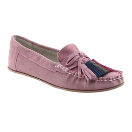 Mocassins femininos confortáveis ​​Filippo 641 rosa 1