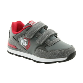 American Club Sapatos esportivos com palmilha de couro BS08 americano cinza vermelho 1