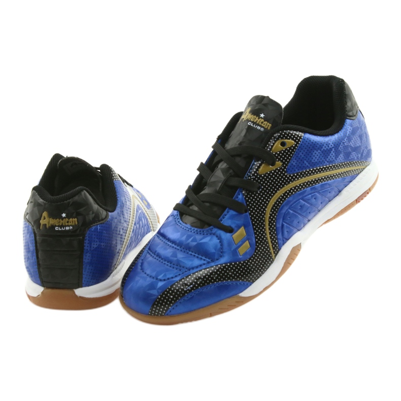 Calçado desportivo interior American Club OG13 Royal preto azul amarelo 4