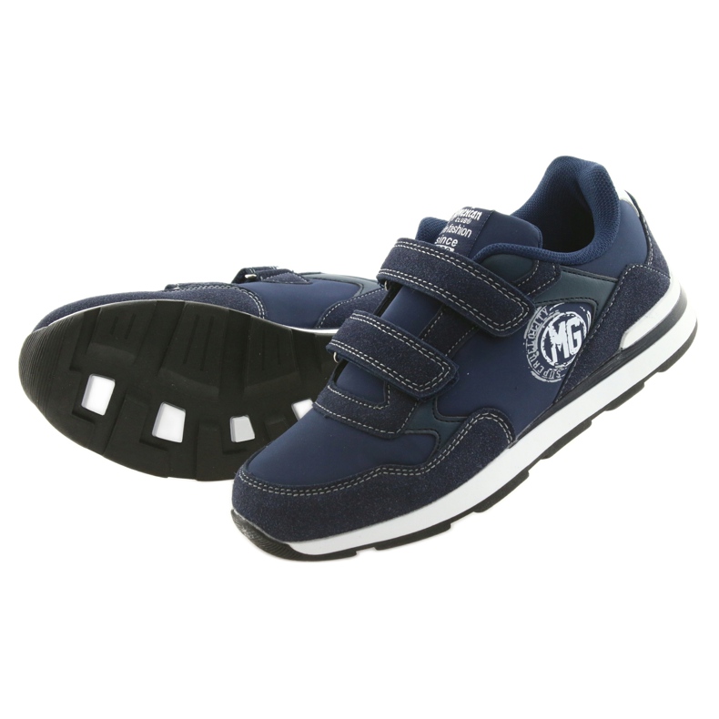 Palmilha de couro American Club BS01 branco azul marinho 5